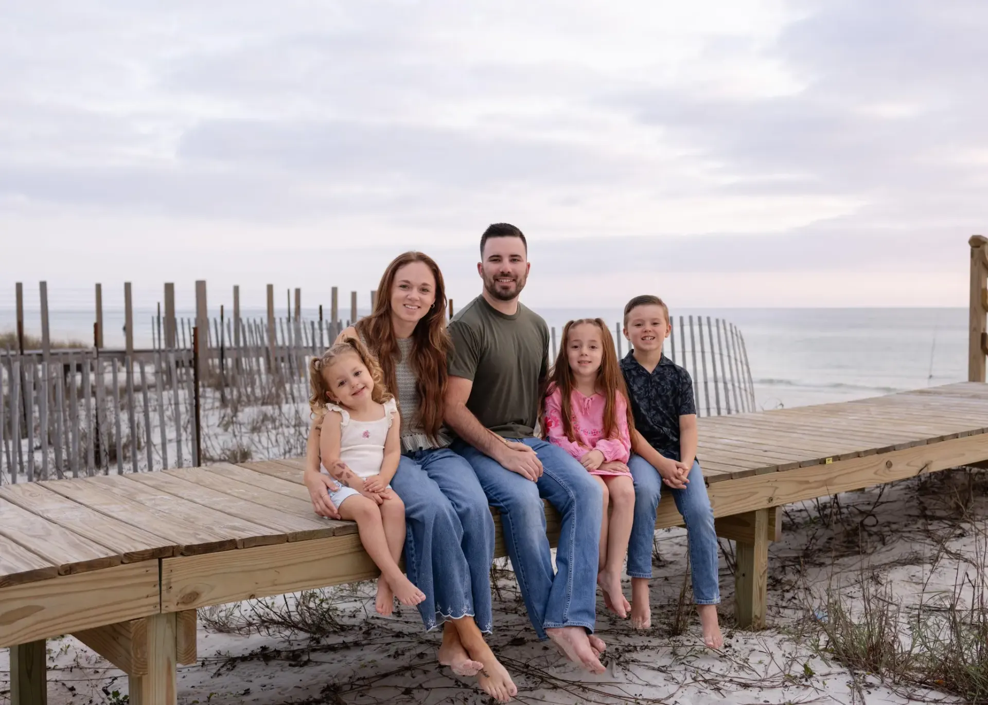 Mitch Tucker with his wife and three children